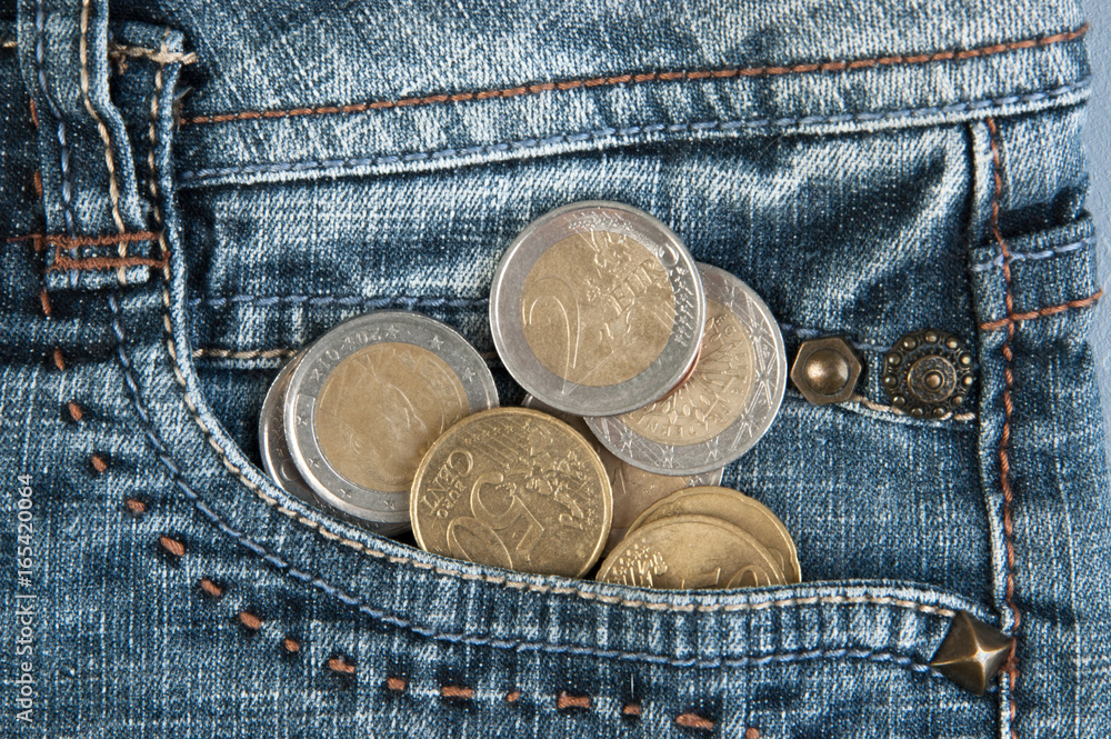 Coins in pocket Coins in pocket