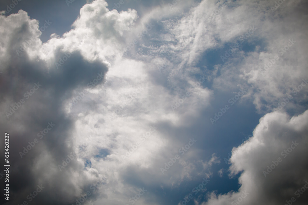 Beautiful sky and clouds cover the sun. Beautiful sky and clouds cover the sun.