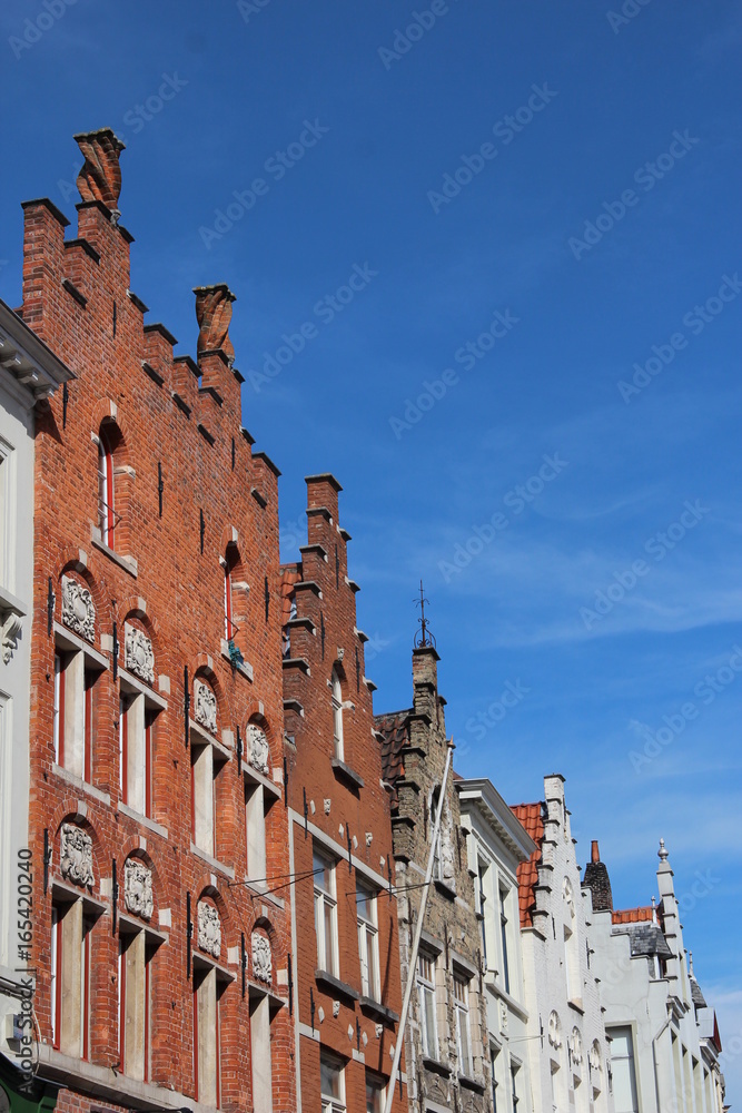 traditionelle Häuserfassaden in Antwerpen in Belgien