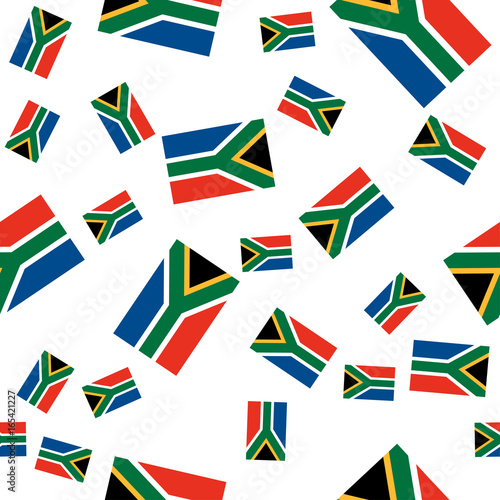 African seamless pattern with Flag. Flat vector illustration EPS 10