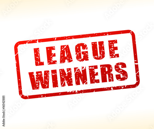 league winners text buffered on white background