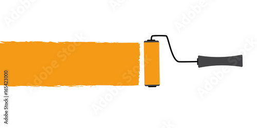mit walze orange streichen