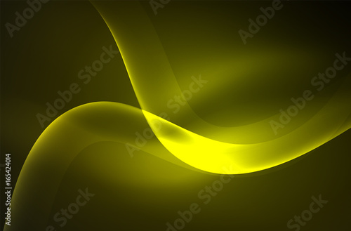 Smoky glowing waves in the dark