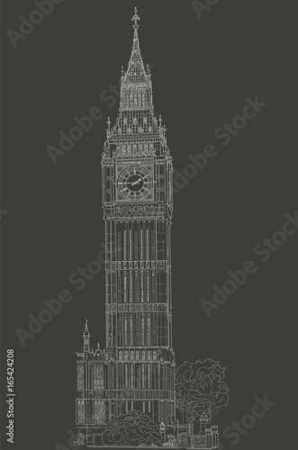 drawing London Big Ben