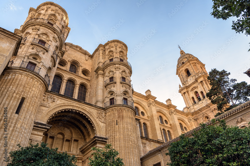 Malaga Cathedral; low angle view