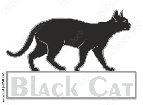 Logo with cat. 