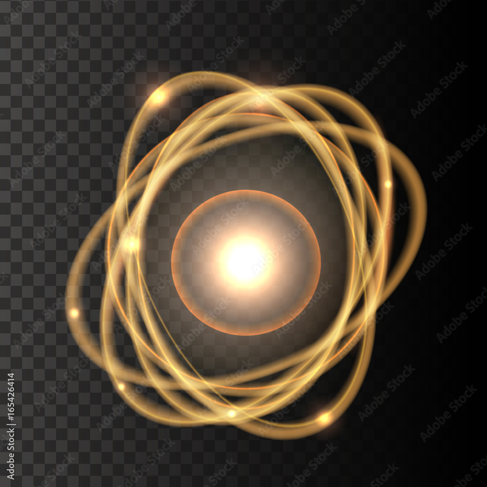 gold circle light effect on transparent background Stock Vector | Adobe ...