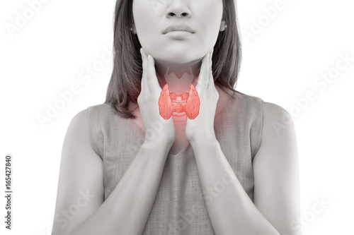 Obraz na plátně Women thyroid gland control