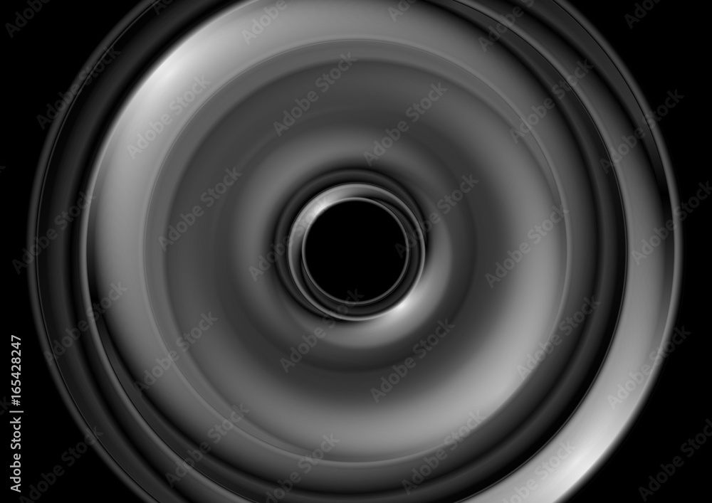 Dark grey monochrome circles abstract background Dark grey monochrome circles abstract background