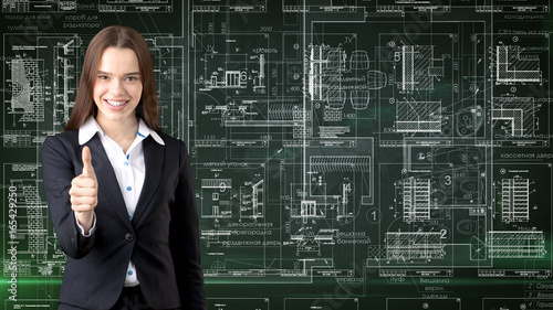 Businesswoman Architect Engineer Construction Design and Business Concept