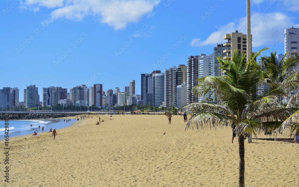 Fototapeta premium Praia de Iracema beach, Fortaleza, Ceara, Brazil