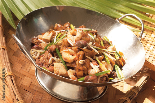 Asian style fried noodle char kway teow photo