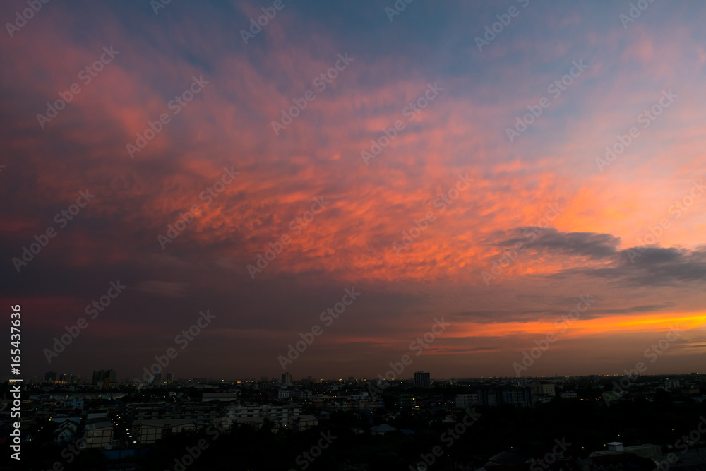 sunset sky clouds