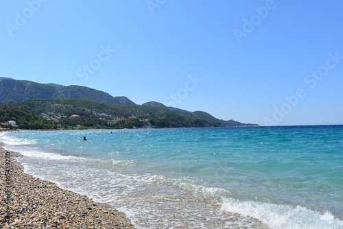 Traumstr  nde N  he Kokkari auf Insel Samos in der Ost  g  is - Griechenland 