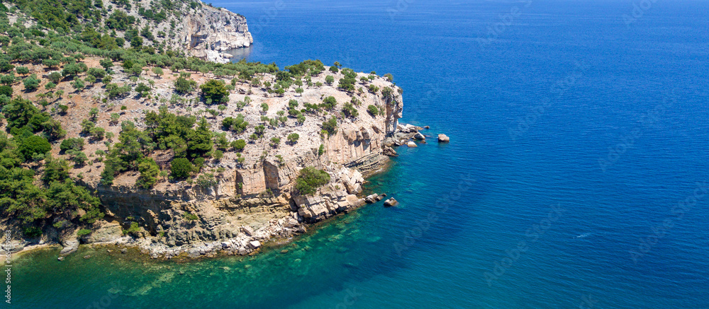 Aerial view of mediterranean seashore Aerial view of mediterranean seashore
