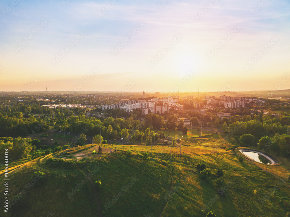 Sosnowiec Górka Środulska z powietrza