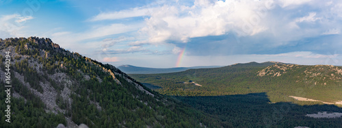 View from the mountains to the natural park of river stone and Tagai Rainbow