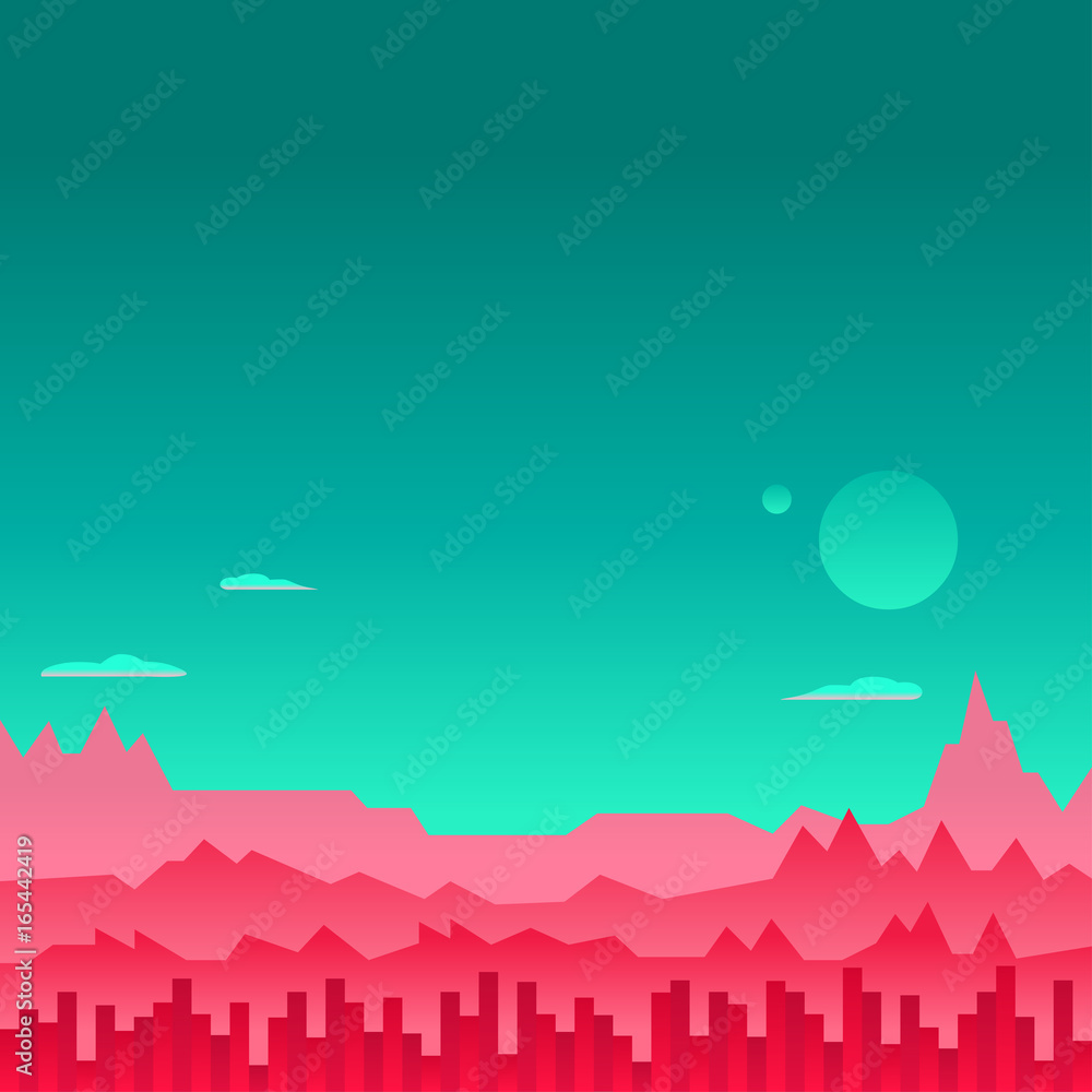 Arcade Game Background Mars Space Vector