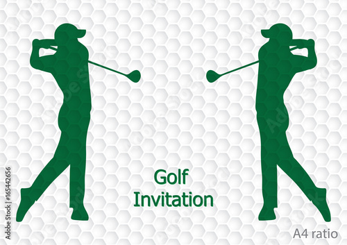 Golf invitation flyer template graphic design