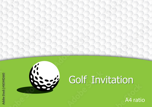 Golf invitation flyer template graphic design