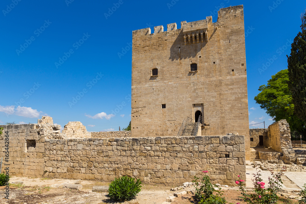 Kolossi Castle, medieval castle defense located on the outskirst of town Limassol, Cyprus