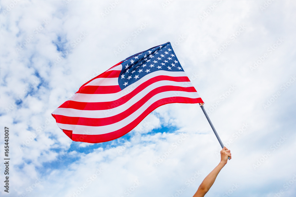 Obraz premium USA flag background, Independence Day, July Fourth symbol