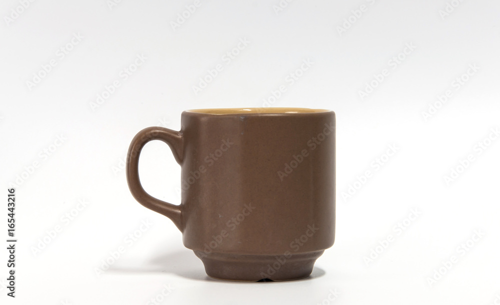 Cup on white,with clipping path,selective focus. Cup on white,with clipping path,selective focus.