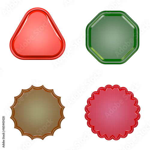 Blank badge set. Isolated o...