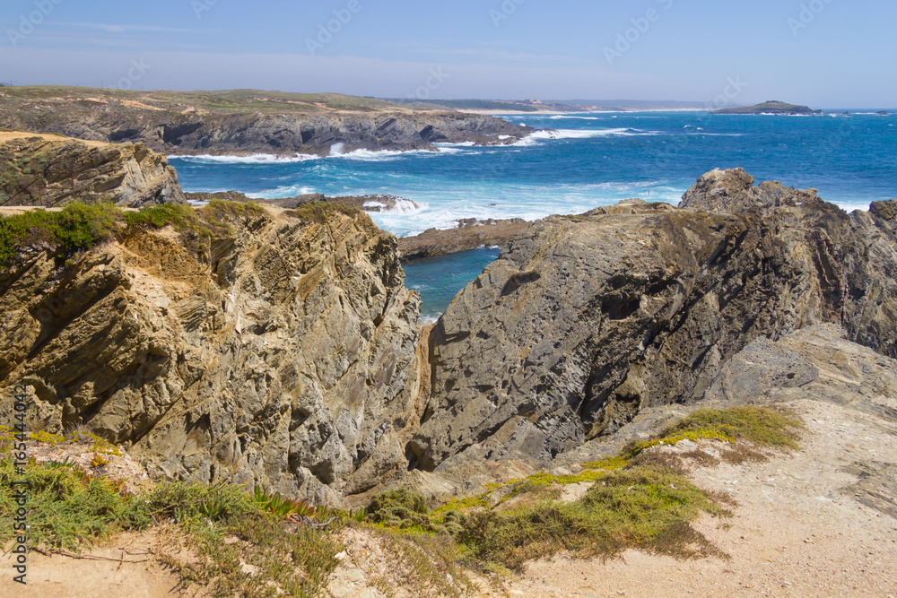 Rocks in Porto Covo beach