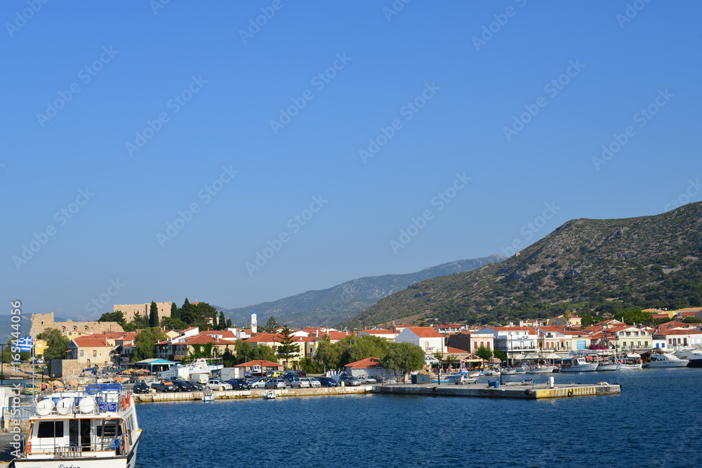 Obraz premium Yachthafen Pythagorio auf Samos in der Ostägäis - Griechenland 