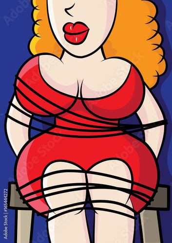 damsel in distress kidnap hostage victim cartoon