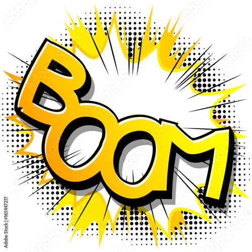 Boom! - Vector illustrated comic book style expression.