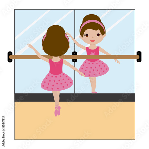 Ballerina in front of the mirror