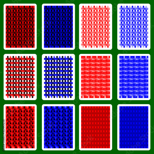 Playing Card Back Designs, vector 