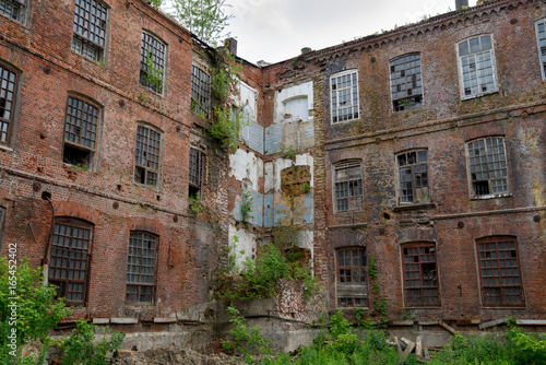 Wallpaper Mural A destroying fabric factory built in the late 19th century. The city of Ivanovo, central Russia.	 Torontodigital.ca