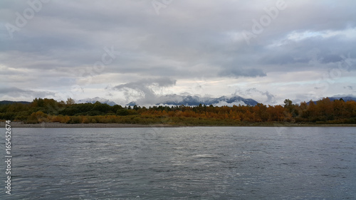 Irkut River in autumn in Siberia