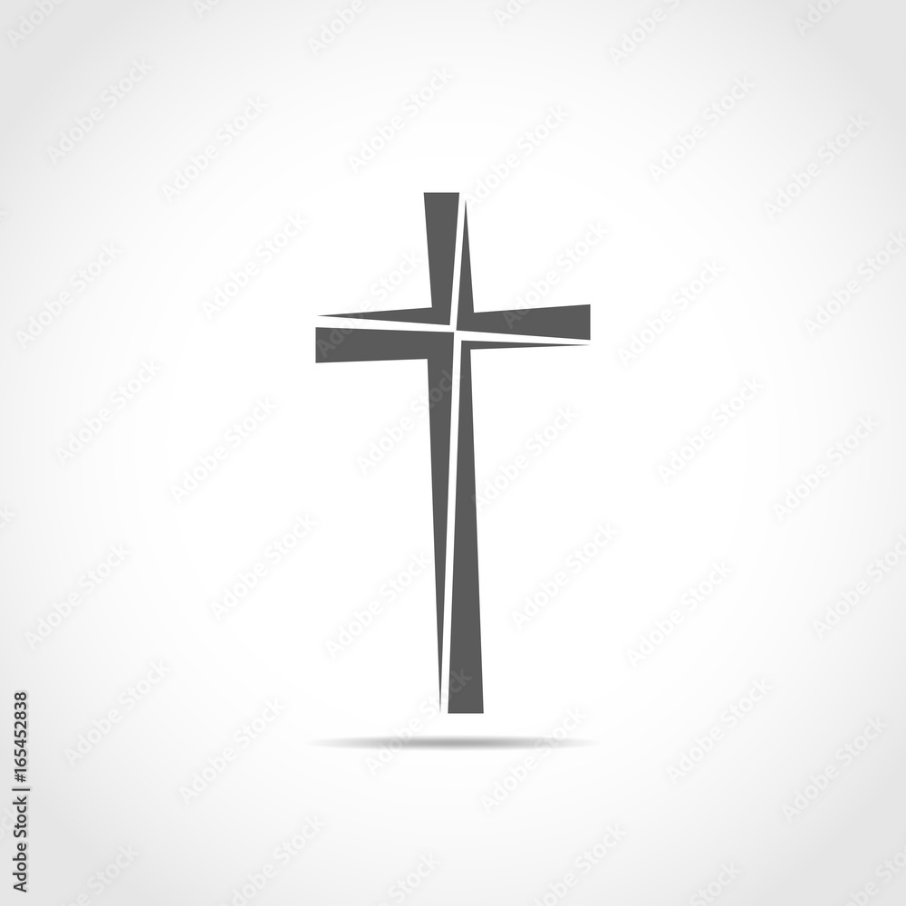 Gray Christian cross icon. Vector illustration. Gray Christian cross icon. Vector illustration.
