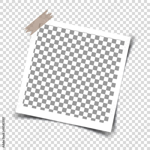 Retro photo frames with shadows. Vector illustration