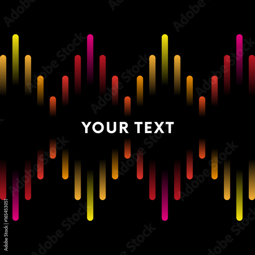 Illustration of colorful musical bar showing volume. Colorful music equalizer sound waves background. Vector illustration, Graphic Design Editable For Your Design.