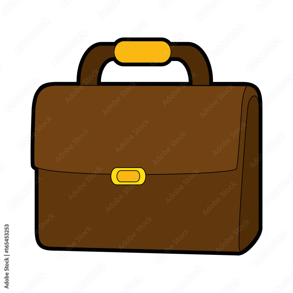 Business briefcase isolated