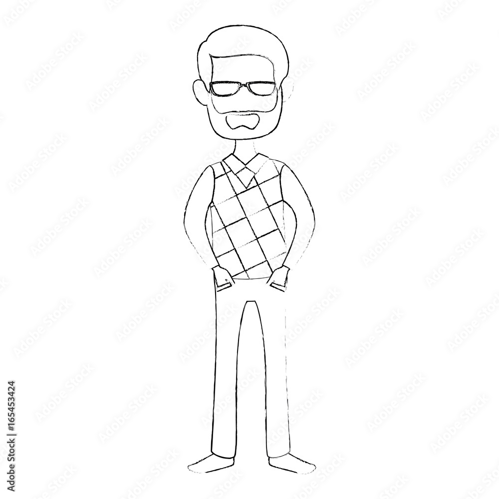 Obraz premium Man cartoon profile