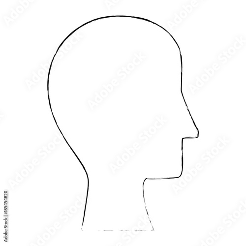 Human head silhouette