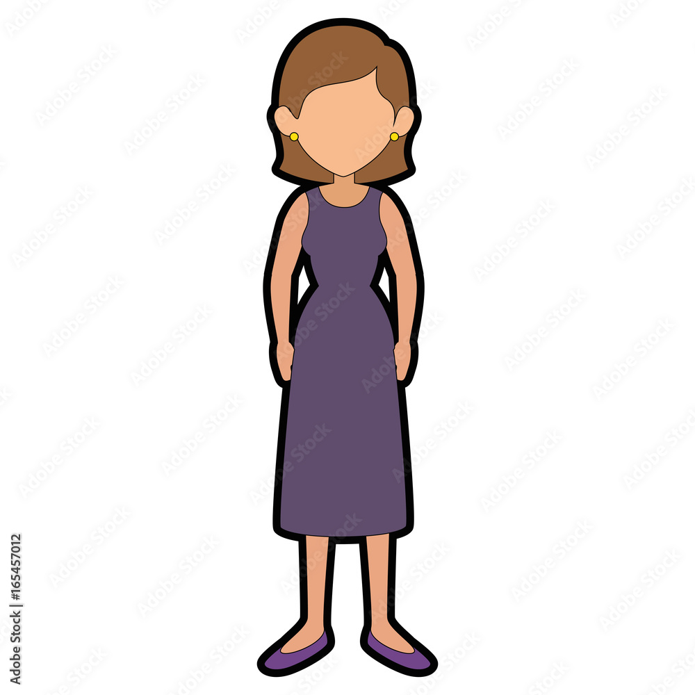 Woman cartoon faceless Woman cartoon faceless