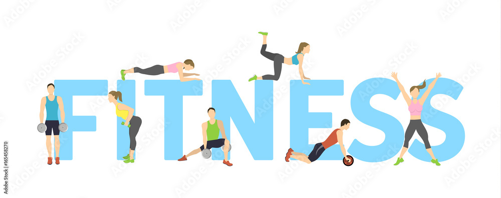 Fitness concept logo.