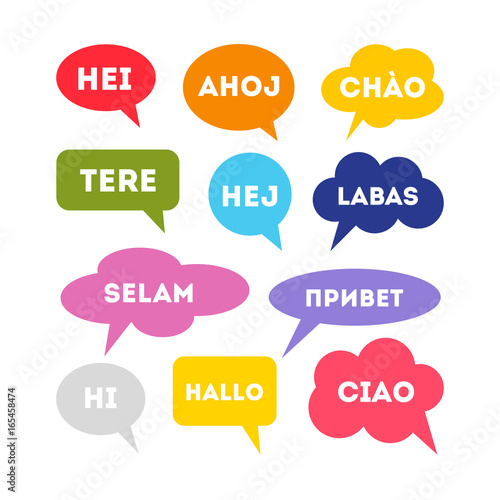Hello in different languages.