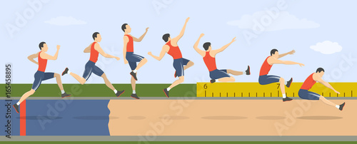 Long jump illustration.