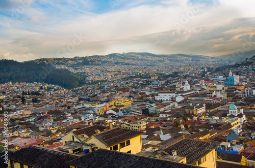 View of the historic center of Quito, Ecuador