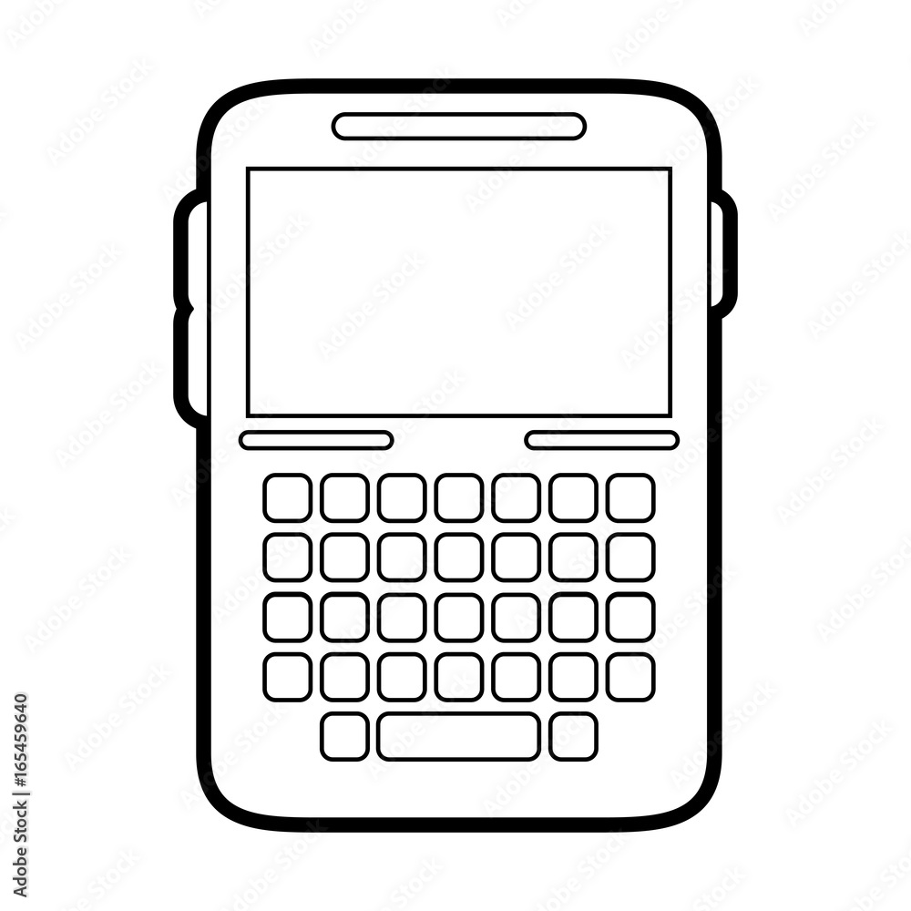 blank screen cellphone with buttons icon image vector illustration draw blank screen cellphone with buttons icon image vector illustration draw