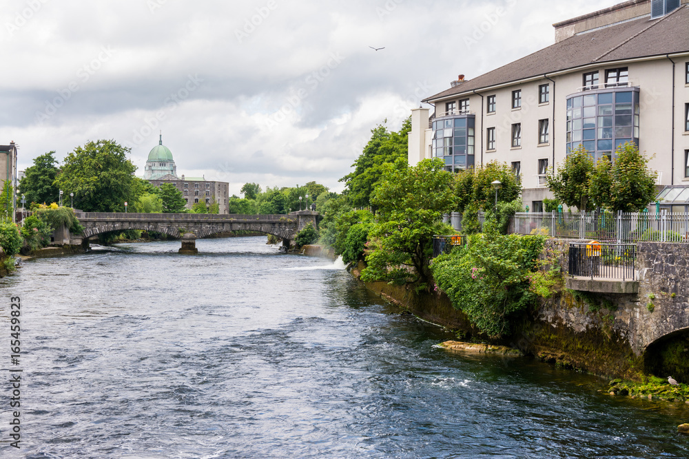 Landascapes of Ireland. Galway city and Corrib river Landascapes of Ireland. Galway city and Corrib river
