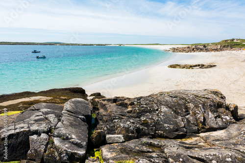 Landascapes of Ireland. White sand of roundstone, Connemara in Galway county photo